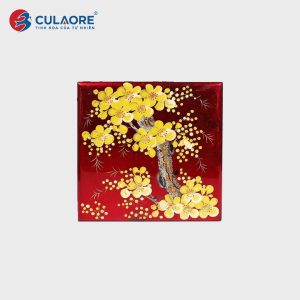 HỘP QUÀ TẶNG SƠN MÀI VẼ TAY 15CM